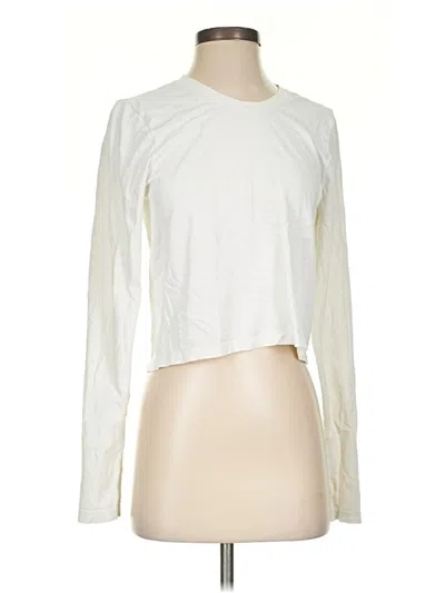 Pre-owned Harmony And Balance Long Sleeve T-shirt In White