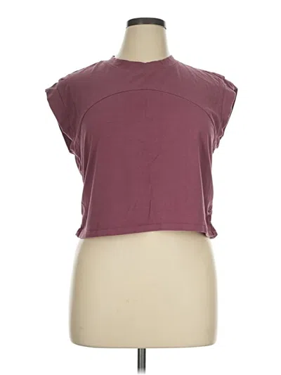 Pre-owned Harmony And Balance Sleeveless T-shirt In Burgundy