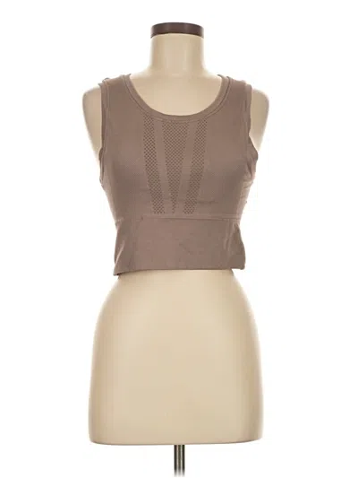 Pre-owned Harmony And Balance Tank Top Brown Strapless Neckline Tops
