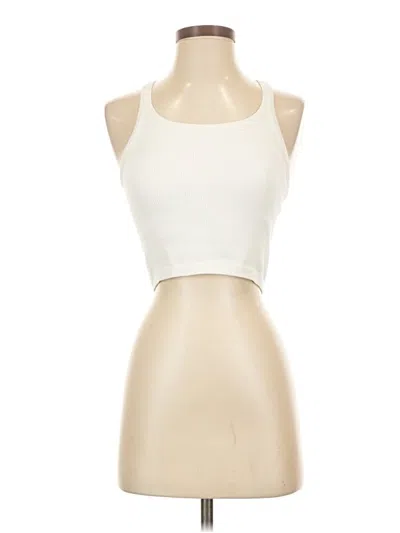 Pre-owned Harmony And Balance Tank Top Ivory Halter Neckline Tops
