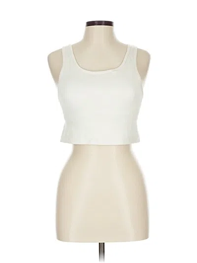 Pre-owned Harmony And Balance Tank Top Ivory Strapless Neckline Tops In White