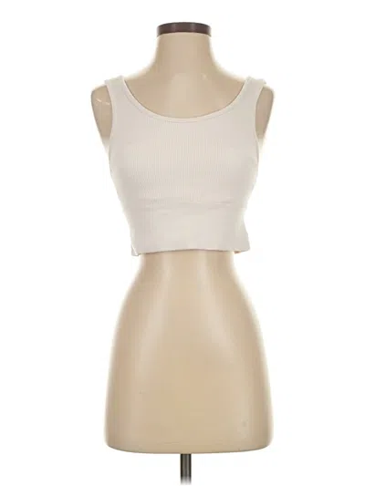 Pre-owned Harmony And Balance Tank Top Ivory Strapless Neckline Tops In White
