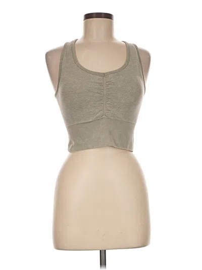 Pre-owned Harmony And Balance Tank Top Tan Halter Neckline Tops