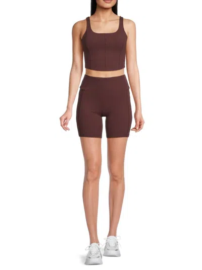 Harmony And Balance Women's Two-piece Stretch Jersey Workout Set