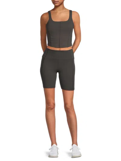 Harmony And Balance Women's Two-piece Stretch Jersey Workout Set