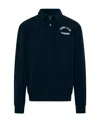 Harmony Paris Buttoned Long-sleeved Polo Shirt In Blue