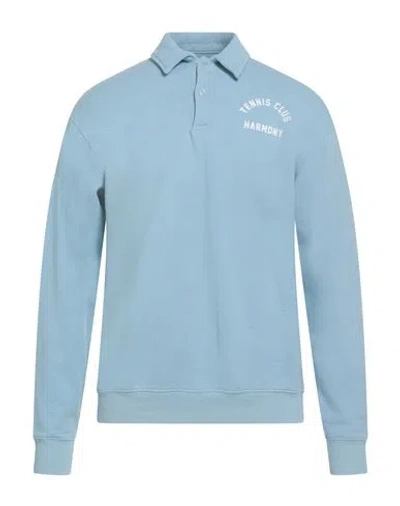 Harmony Paris Man Sweatshirt Sky Blue Size S Cotton