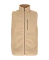Harmony Paris Sleeveless Zipper Vest In Nude