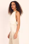 Harmur Power Chain-strap Halterneck Silk Top