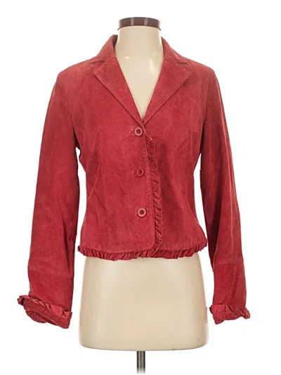 Pre-owned Harold's Leather Jacket In Red