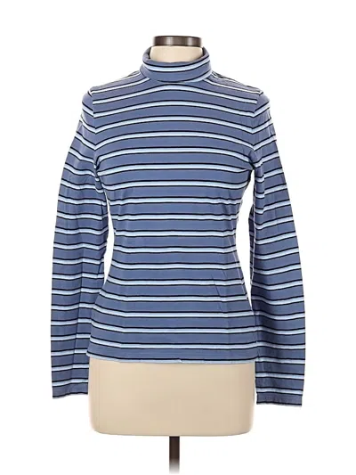 Pre-owned Harold's Long Sleeve Top Blue Turtleneck Tops