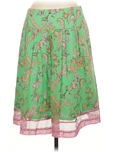 Pre-owned Harold's Silk Skirt In Green
