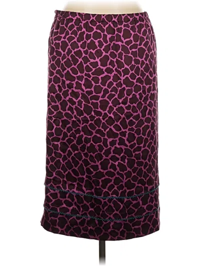 Pre-owned Harold's Silk Skirt In Purple