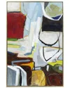 Harp & Finial Ares Framed Canvas Art- Small - Hand Painted Abstract - Multicolored In Multi