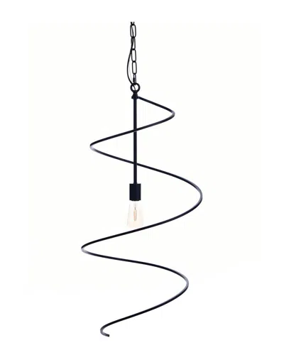 Harp & Finial Lighting Avila Pendant In Black