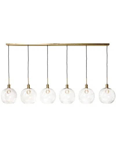Harp & Finial Lighting Luca Brass Pendant In Gold