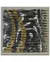 Harp & Finial Metallique I Shadow Box Framed Art - Multicolor Rolls Of Fabric In Multi