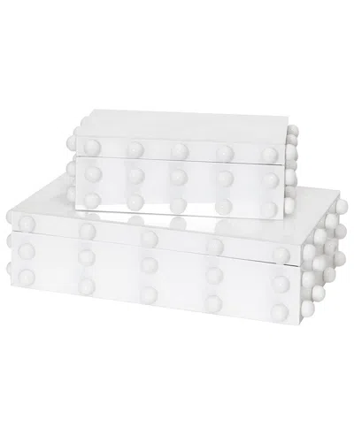 Harp & Finial Set Of 2 Batu Boxes