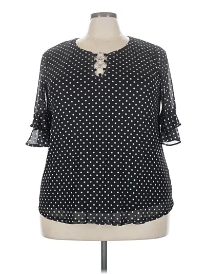 Pre-owned Harper 3/4 Sleeve Blouse In Black