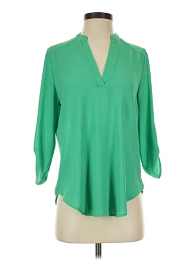 Pre-owned Harper 3/4 Sleeve Blouse In Green