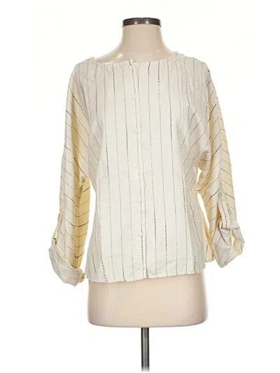 Pre-owned Harper 3/4 Sleeve Blouse In White