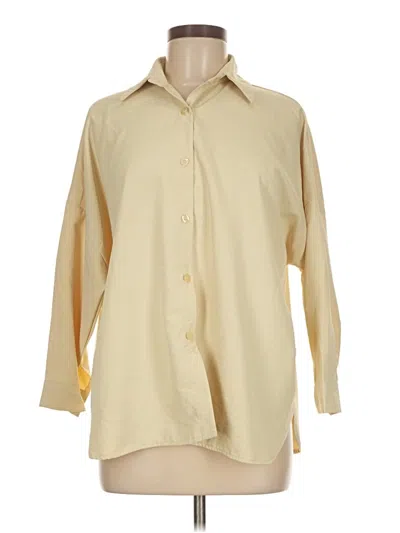 Pre-owned Harper 3/4 Sleeve Button Down Shirt In Yellow