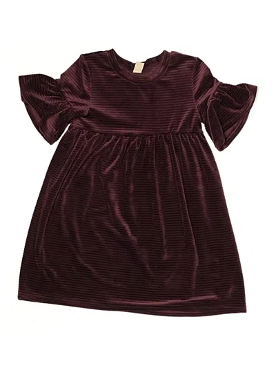 Pre-owned Harper Canyon Kids' Dress In Burgundy