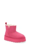 Harper Canyon Kid's Ezra Faux Fur Lined Platform Bootie In Pink
