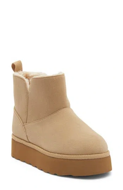 Harper Canyon Kid's Ezra Faux Fur Lined Platform Bootie In Brown