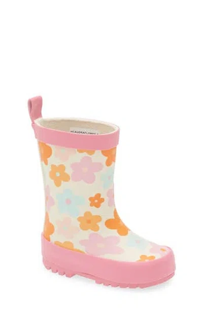 Harper Canyon Kids' Audra Flower Rain Boot In Pink