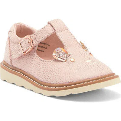 Harper Canyon Kids' Bunny T-strap Flat In Pink Blush