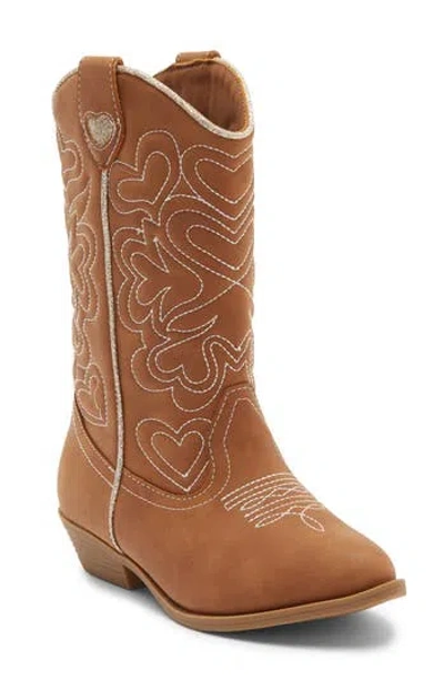 Harper Canyon Kids' Camryn Western Boot In Brown