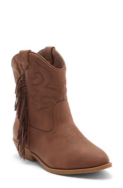 Harper Canyon Kids' Carolynne Fringe Western Boot In Brown