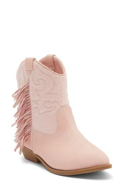 Harper Canyon Kids' Carolynne Fringe Western Boot In Pink