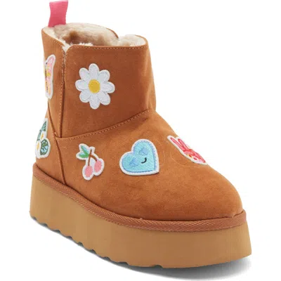 Harper Canyon Kids' Ezra Cherry Patches Bootie In Brown