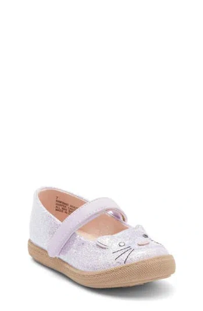 Harper Canyon Kids' Kitty Cat Mary Jane Flat In Purple