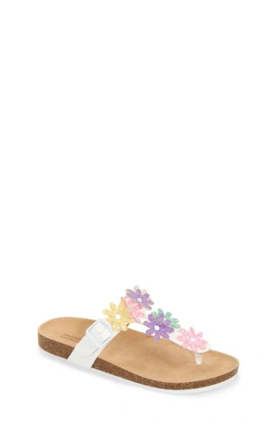 Harper Canyon Kids' Leona Sandal In White Multi