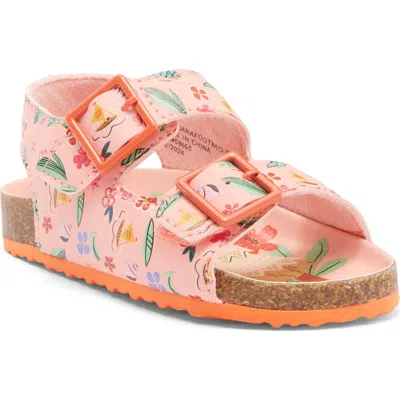Harper Canyon Kids Moana Double Buckle Sandal In Coral Multi