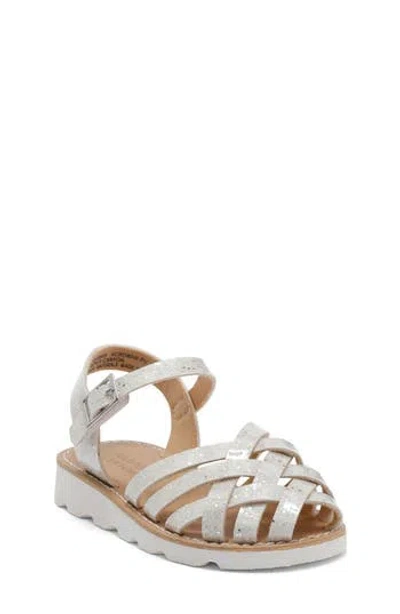 Harper Canyon Kids' Rowan Sparkle Fisherman Sandal In White