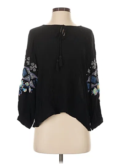 Pre-owned Harper Heritage 3/4 Sleeve Blouse In Black