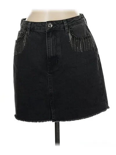 Pre-owned Harper Heritage Denim Skirt In Black