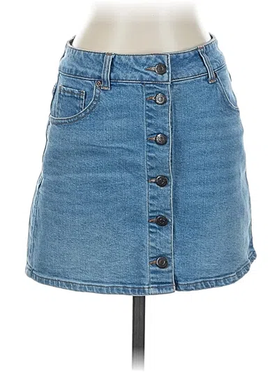 Pre-owned Harper Heritage Denim Skirt In Blue