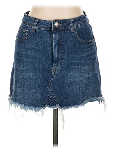 Pre-owned Harper Heritage Denim Skirt In Blue