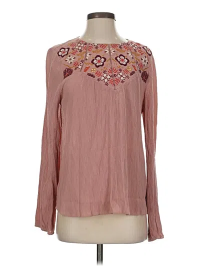 Pre-owned Harper Heritage Long Sleeve Blouse In Pink
