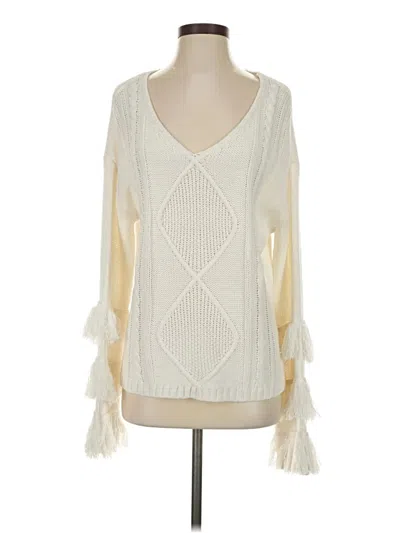 Pre-owned Harper Heritage Pullover Sweater In White