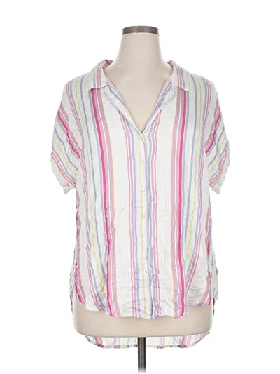 Pre-owned Harper Heritage Short Sleeve Blouse In Pink