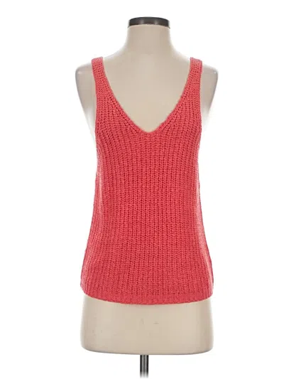 Pre-owned Harper Heritage Sleeveless Top Red Scoop Neck Tops
