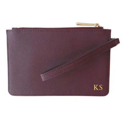 Harper James Women's Maddie Wristlet In Burgundy In Red