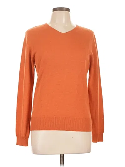 Pre-owned Harper Knit Pullover Sweater In Orange