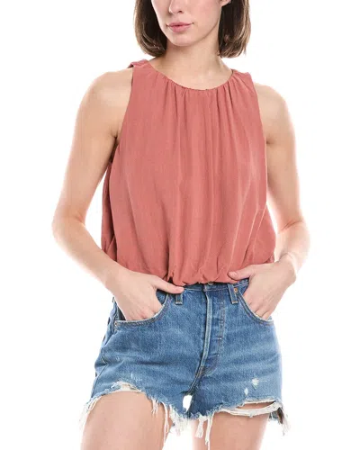 HARPER HARPER LINEN-BLEND BUBBLE TANK